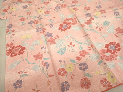 平和屋着物[]七五三　女の子　７歳　祝着　四つ身　牡丹唐草文　逸品　AABD1826ja
