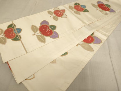 平和屋着物∵子供　全通柄袋帯　橘文　金糸　逸品　AABD1827ja