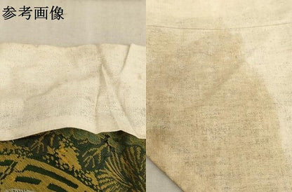 平和屋本店▼打敷　内敷　三角　扇面風景花文　法衣　寺院　仏具　仏教　僧侶　神職　装束　AABD1948ja