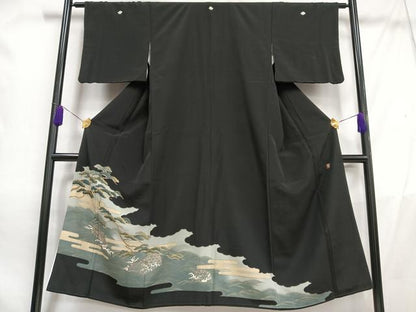 平和屋着物■豪華黒留袖　作家物　浜松　金彩　正絹　逸品　AABD2263oa