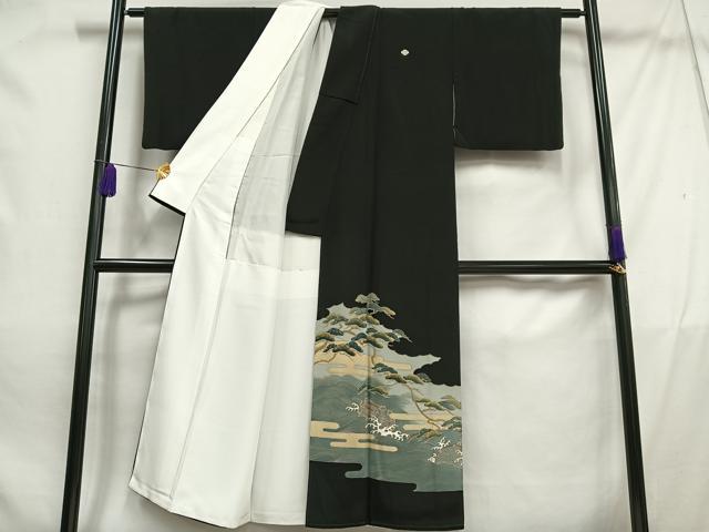 平和屋着物■豪華黒留袖　作家物　浜松　金彩　正絹　逸品　AABD2263oa