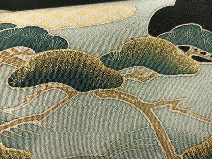平和屋着物■豪華黒留袖　作家物　浜松　金彩　正絹　逸品　AABD2263oa