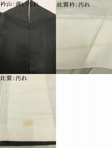 平和屋着物□豪華黒留袖 刺繍 花車文 金彩 金銀糸 正絹 逸品 AABD2299oa