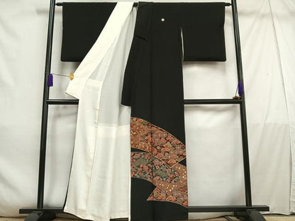 平和屋着物■豪華黒留袖 作家物 吉祥宝尽くし文 松竹梅 金彩 正絹 逸品 AABD2306oa