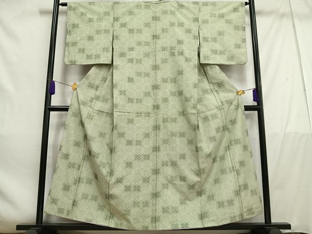 平和屋着物■上質な紬　菱繋文　正絹　逸品　AABD2433oa