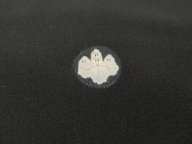平和屋着物■豪華黒留袖　駒刺繍　笹竹花唐草文　金糸　正絹　逸品　AABD2524cs