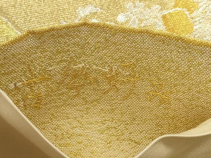 平和屋着物▼六通柄袋帯　古今好み　箔散らし文　金銀彩　正絹　逸品　AABD2723wj