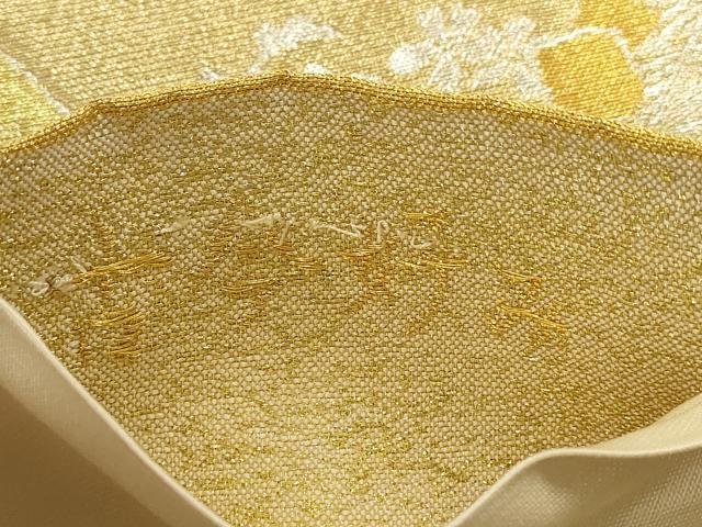 平和屋着物▼六通柄袋帯　古今好み　箔散らし文　金銀彩　正絹　逸品　AABD2723wj