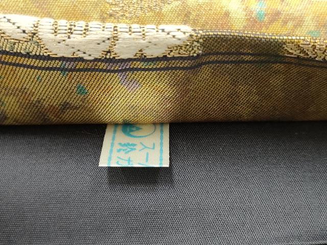 平和屋着物▼六通柄袋帯　草花丸文　金銀糸　引箔　鈴乃屋扱い　正絹　逸品　AABD3056wj
