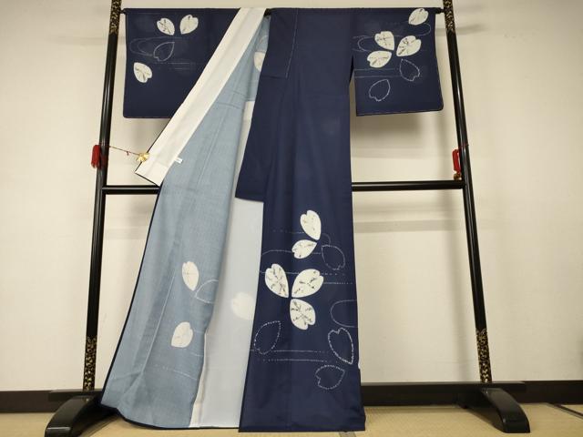 平和屋着物＊夏物 訪問着 紗 舞花文 洗える着物 未使用 AABD3282jd