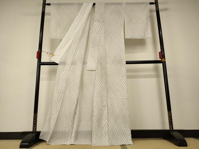 平和屋着物＊夏物 小紋 絽 網目文 洗える着物 AABD3284jd