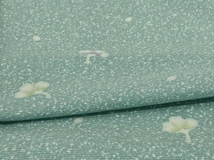 平和屋着物＊夏物 小紋 絽 舞花文 洗える着物 AABD3285jd