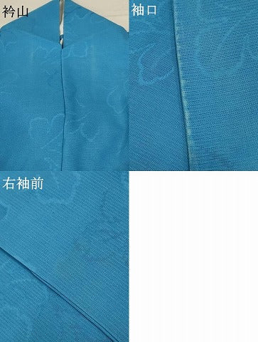 平和屋着物＊夏物 小紋 絽 舞葉文 正絹 逸品 AABD3295jd