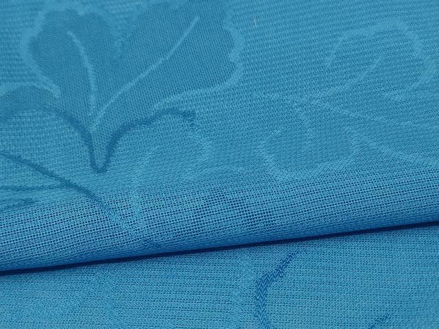 平和屋着物＊夏物 小紋 絽 舞葉文 正絹 逸品 AABD3295jd