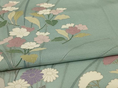 平和屋着物＊夏物 訪問着 絽 草花文 正絹 逸品 AABD3296jd