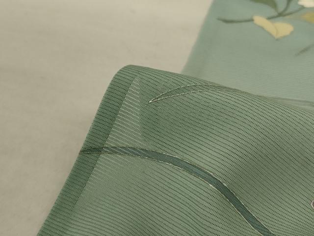 平和屋着物＊夏物 訪問着 絽 草花文 正絹 逸品 AABD3296jd