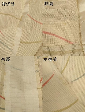 平和屋着物＊夏物 訪問着 絽 楓 正絹 逸品 AABD3299jd