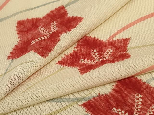平和屋着物＊夏物 訪問着 絽 楓 正絹 逸品 AABD3299jd