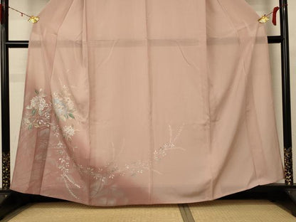 平和屋着物＊夏物 訪問着 絽 紫陽花 暈し染め 銀彩 正絹 逸品 AABD3300jd