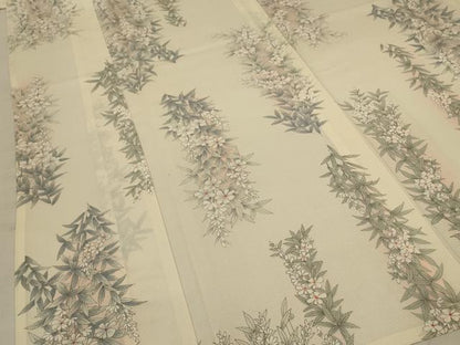 平和屋着物＊夏物　小紋　絽　草花文　正絹　逸品　未使用　AABD3301jd