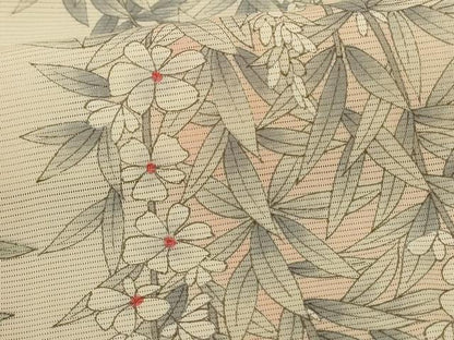 平和屋着物＊夏物　小紋　絽　草花文　正絹　逸品　未使用　AABD3301jd