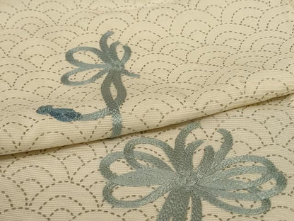平和屋着物＊夏物 訪問着 絽 刺繍 結び紐文 銀彩 高島屋扱い 正絹 逸品 AABD3306jd