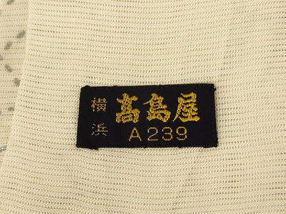 平和屋着物＊夏物 訪問着 絽 刺繍 結び紐文 銀彩 高島屋扱い 正絹 逸品 AABD3306jd