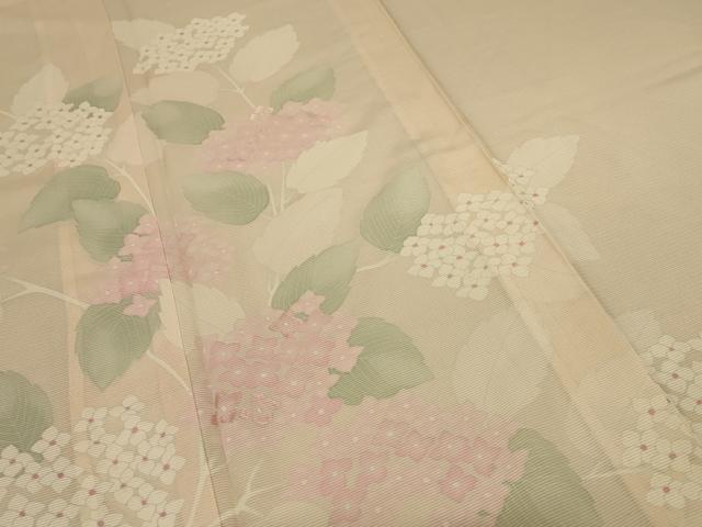 平和屋着物＊夏物 訪問着 絽 刺繍 紫陽花 正絹 逸品 未使用 AABD3310jd