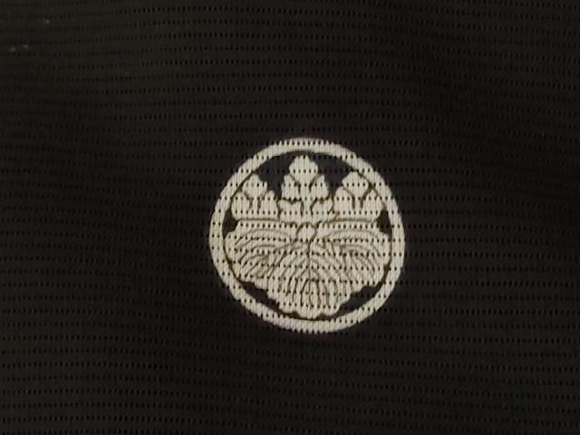 平和屋着物＊夏物 黒留袖 絽 刺繍 立波草花文 銀彩 正絹 逸品 AABD3317jd