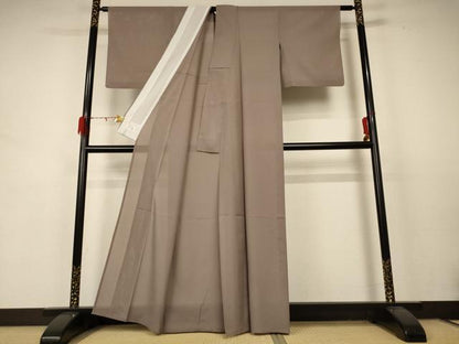 平和屋着物＊夏物 洗える最高級着物 ＜英＞はなぶさ謹製 色無地 絽 空五倍子色 洗える着物 AABD3323jd