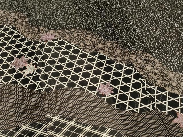 平和屋着物＊夏物 訪問着 絽 楓文 洗える着物 AABD3324jd