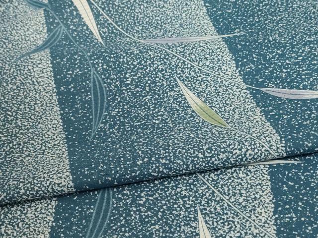 平和屋着物＊夏物 小紋 絽 枝葉文 洗える着物 AABD3329jd