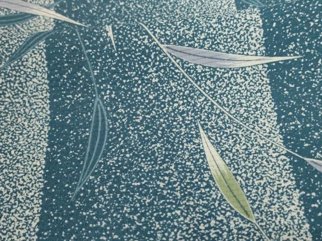 平和屋着物＊夏物 小紋 絽 枝葉文 洗える着物 AABD3329jd