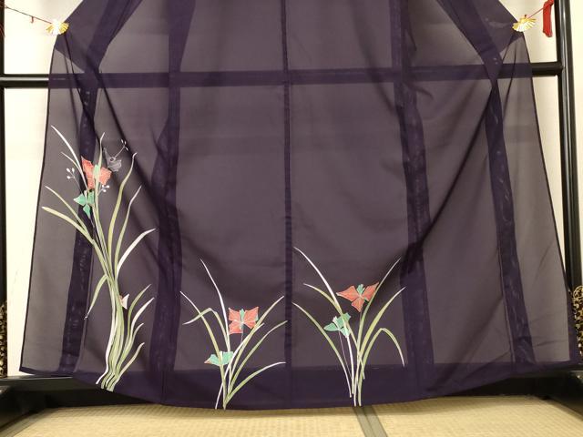 平和屋着物＊夏物 訪問着 絽 草花文 洗える着物 AABD3332jd