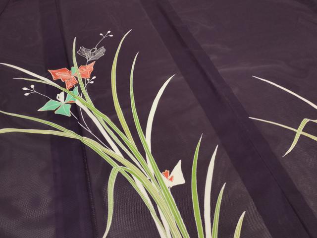 平和屋着物＊夏物 訪問着 絽 草花文 洗える着物 AABD3332jd