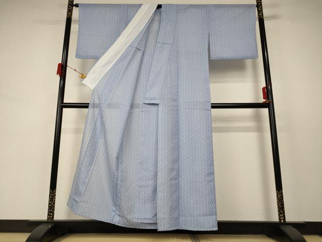平和屋着物＊夏物 小紋 絽 草花文 洗える着物 AABD3335jd