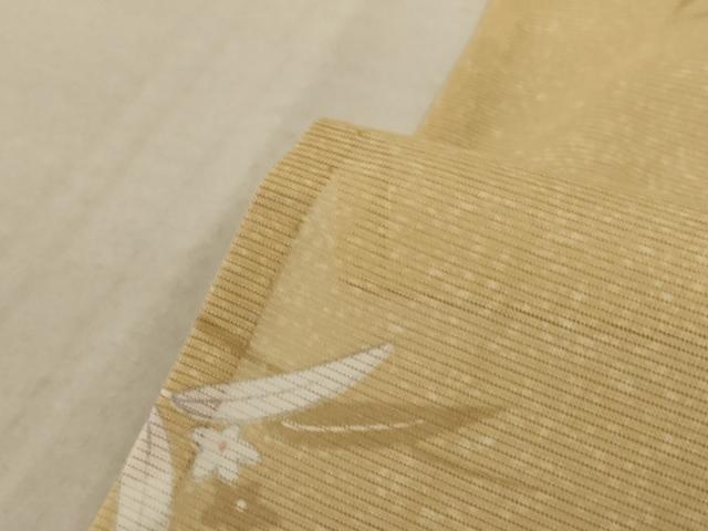 平和屋着物＊夏物 小紋 絽 草花文 洗える着物 未使用 AABD3337jd