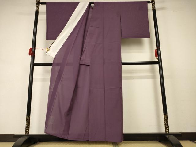 平和屋着物＊夏物 色無地 紗 濃色 洗える着物 AABD3343jd