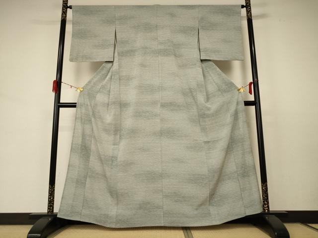平和屋着物＊夏物 洗える最高級着物 ＜英＞はなぶさ謹製 小紋 絽 横縞 洗える着物 AABD3356jd