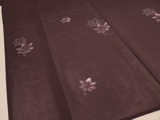 平和屋着物＊夏物 小紋 絽 楓 正絹 逸品 AABD3358jd