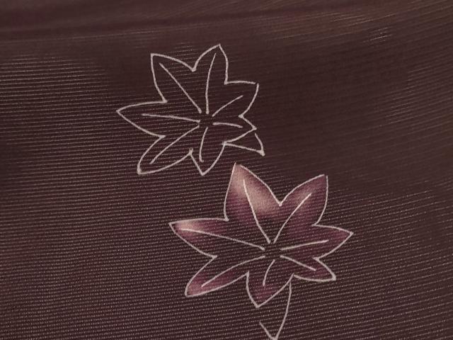 平和屋着物＊夏物 小紋 絽 楓 正絹 逸品 AABD3358jd