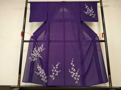 平和屋着物＊夏物 訪問着 絽 草花文 正絹 逸品 AABD3359jd