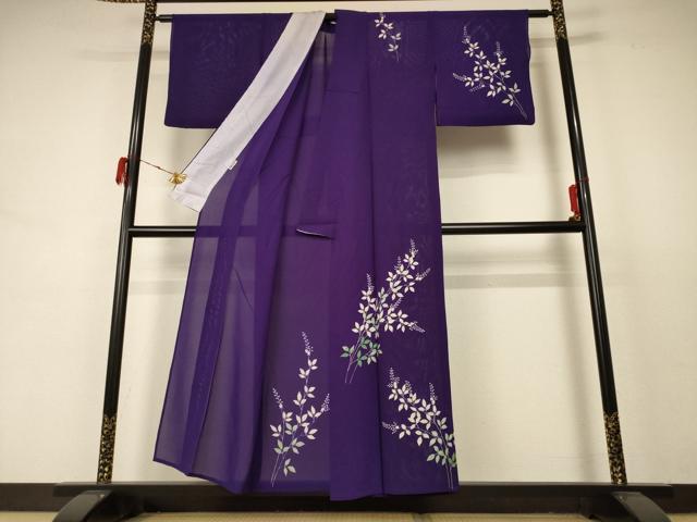平和屋着物＊夏物 訪問着 絽 草花文 正絹 逸品 AABD3359jd