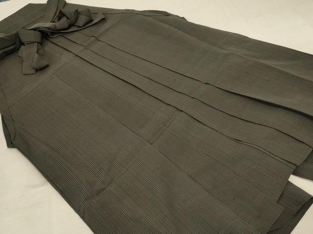 平和屋着物＊夏物 男性 行灯袴 縞 正絹 逸品 AABD3362jd