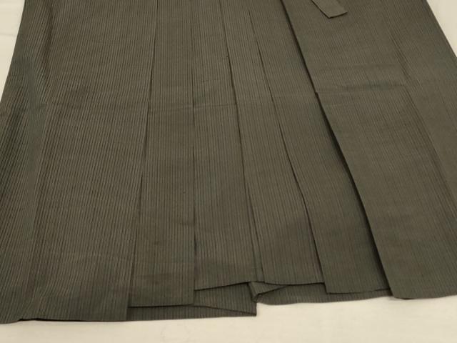 平和屋着物＊夏物 男性 行灯袴 縞 正絹 逸品 AABD3362jd
