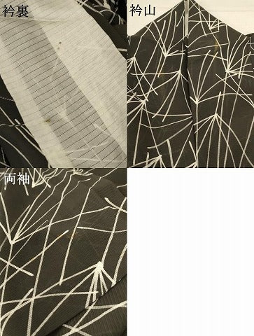 平和屋着物＊夏物 小紋 絽 松葉 正絹 逸品 AABD3365jd