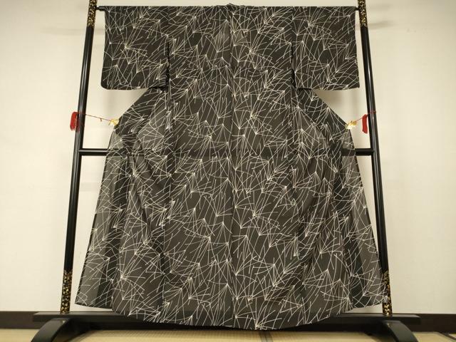 平和屋着物＊夏物 小紋 絽 松葉 正絹 逸品 AABD3365jd