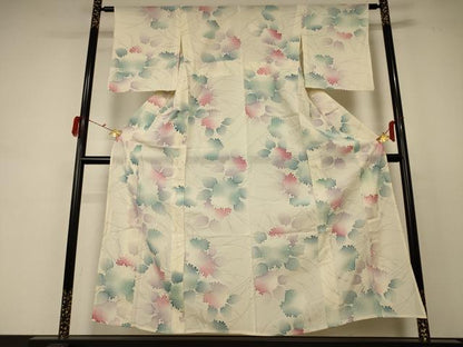 平和屋着物＊夏物 小紋 絽 紫陽花 正絹 逸品 AABD3366jd