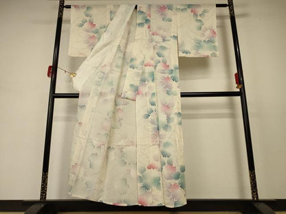 平和屋着物＊夏物 小紋 絽 紫陽花 正絹 逸品 AABD3366jd