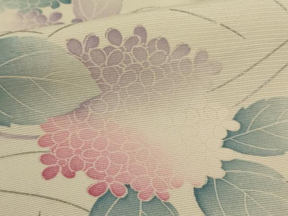 平和屋着物＊夏物 小紋 絽 紫陽花 正絹 逸品 AABD3366jd